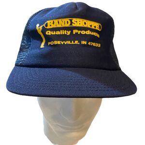 Vintage Band Shoppe Roseville IN Snapback Trucker Cap Made In USA Heritage Retro